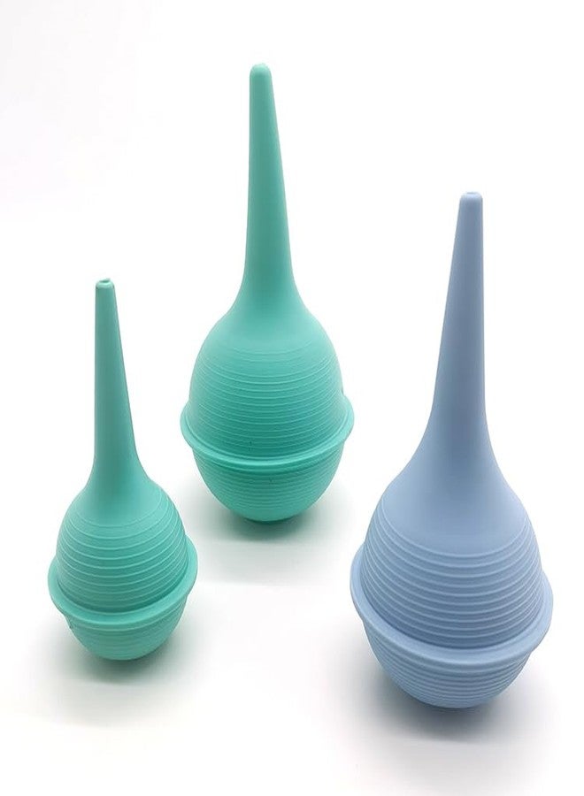 كومفرت أكسيس محاقن مطاطية مريحة لغسل وإزالة شمع الأذن، عبوة مشتركة من 1 أونصة خضراء، 2 أونصة زرقاء، 3 أونصة خضراء - Image 2